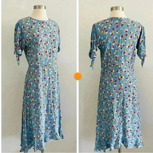 Faithful The Brand Erin Floral Midi Dress Sz 4 - Picture 6 of 12